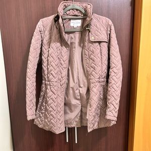 Cole Haan mauve quilted puffer jacket